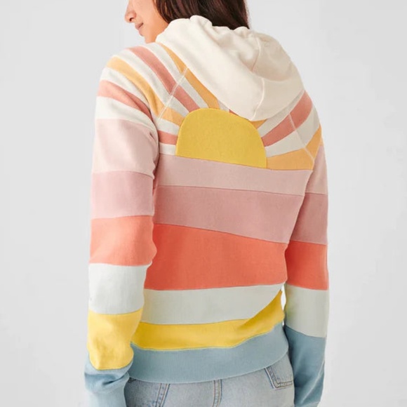 Faherty Soleil Sun Multi Color Hoodie Sweatshirt Women's Size XL - Picture 8 of 8